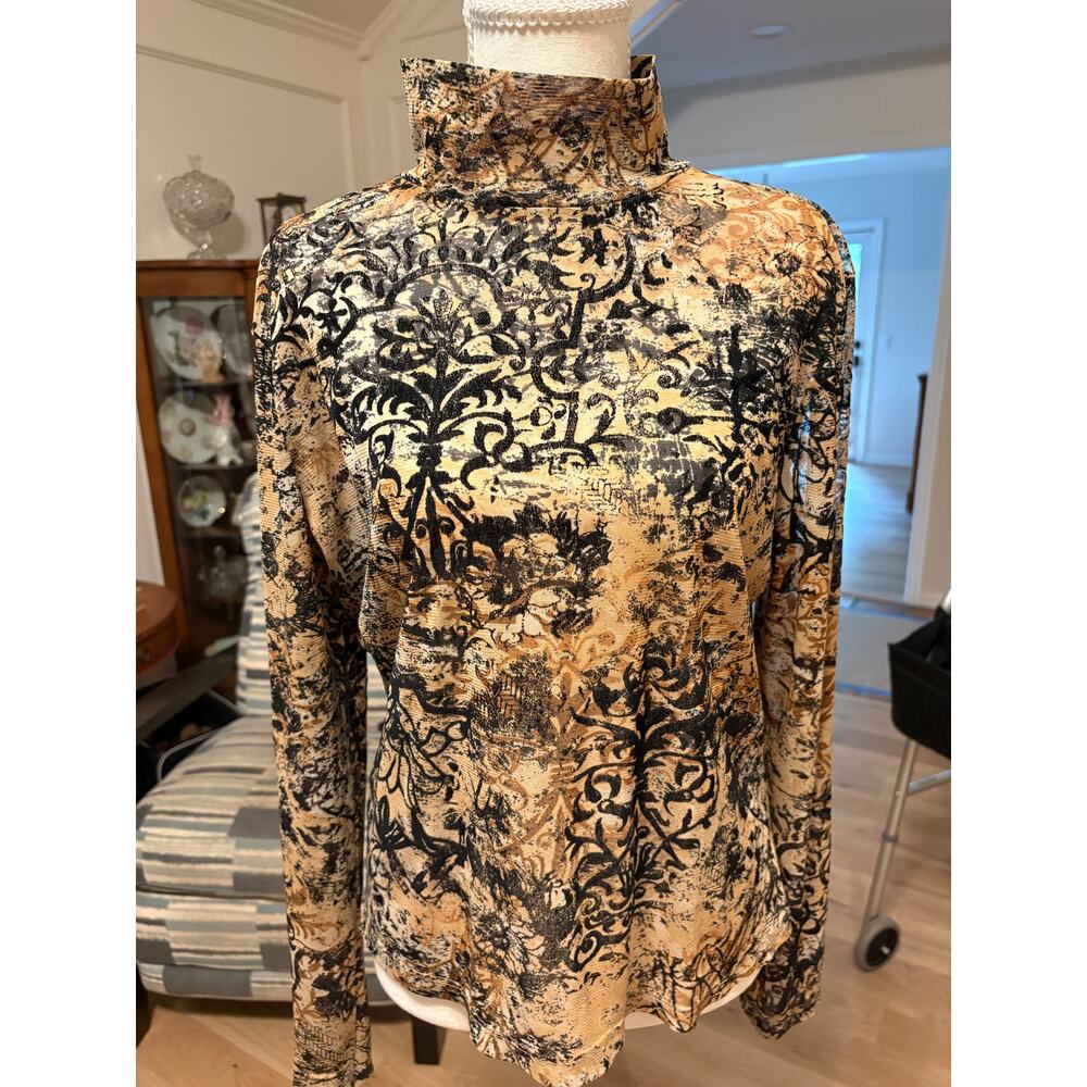 Vintage St. John abstract long sleeve top size Large - Picture 6 of 6